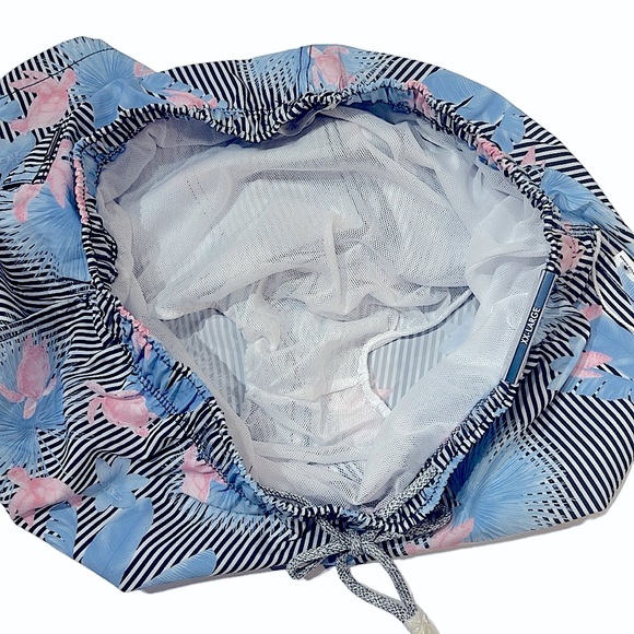 Vintage Summer Swim Shorts Tropical Turtle Print - Picture 6 of 12